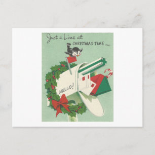 Vintage Christmas Bird Card