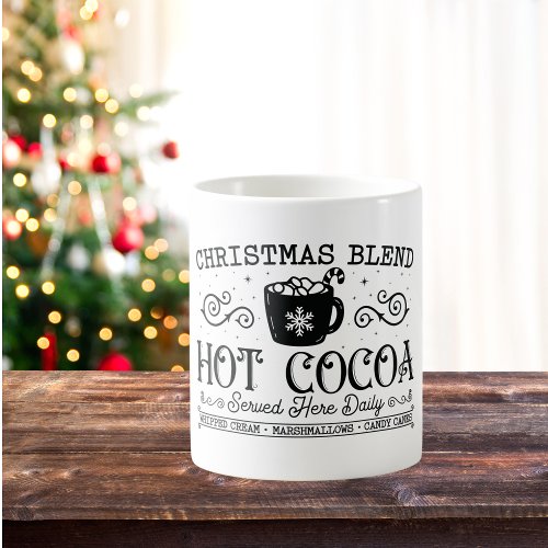 Vintage Christmas Blend Hot Cocoa  Coffee Mug