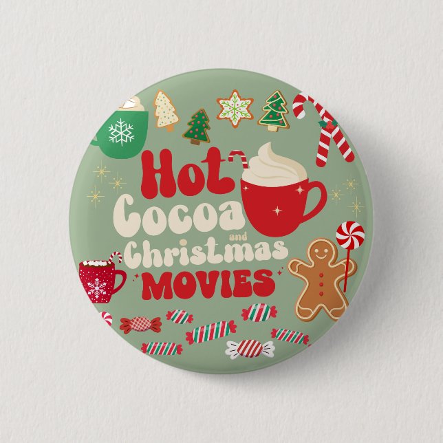 Vintage Christmas Button (Front)