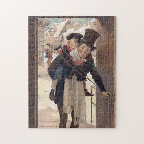 Vintage Christmas by Jessie Willcox Smith Jigsaw Puzzle