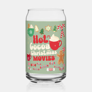 Vintage Christmas Can Glass