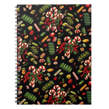 Vintage Christmas Candy Cane Notebook by christmas1900 at Zazzle