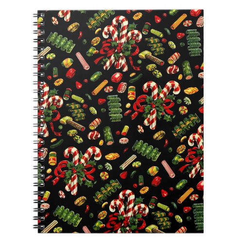 Vintage Christmas Candy Cane Notebook