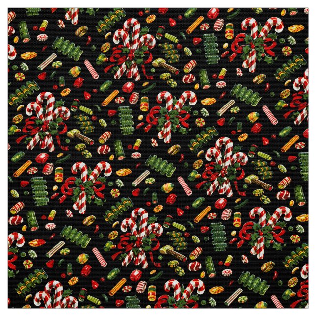 Vintage Christmas Candy Fabric (Swatch)