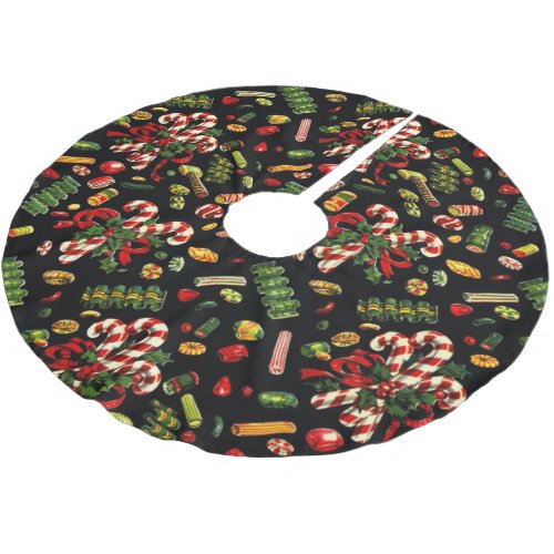 Vintage Christmas Candy Tree Skirt
