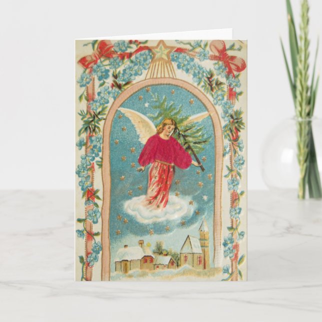 Vintage Christmas Card | Angel (Front)