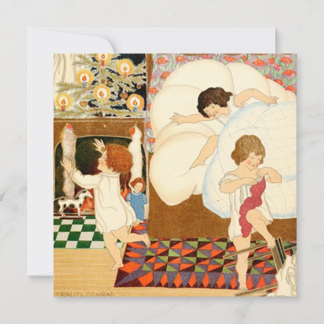 Vintage Christmas Card | Children on Christmas (Front)