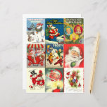 Vintage Christmas Card Collage Sheet