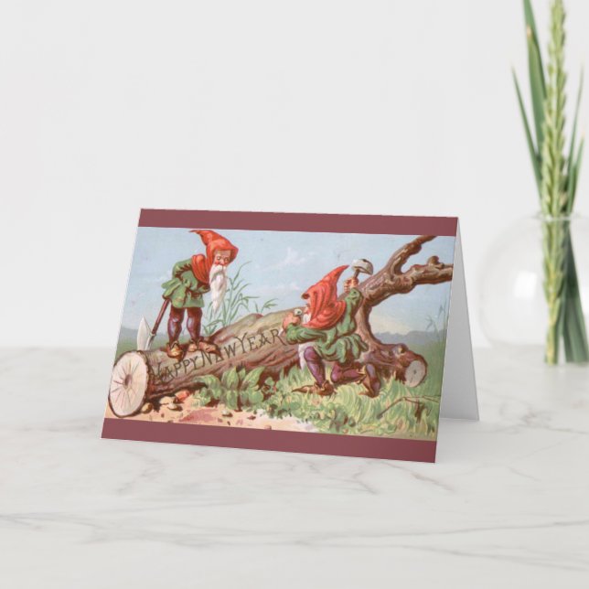 Vintage Christmas Card | Happy New Year  (Front)