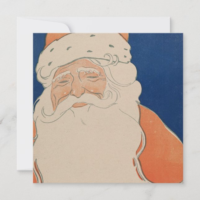 Vintage Christmas Card | Happy Santa (Front)