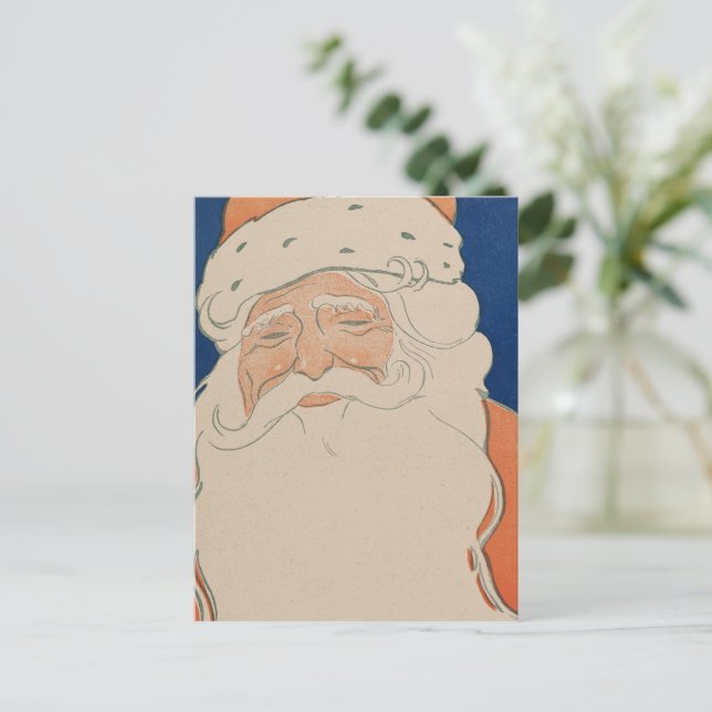 Vintage Christmas Card | Happy Santa (Standing Front)