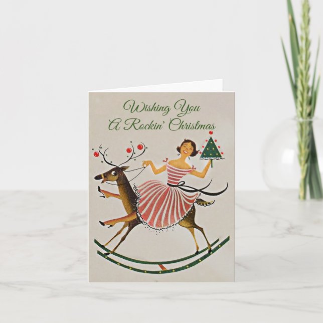 Vintage Christmas Card-Rockin' Christmas Card (Front)