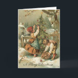 Vintage Christmas Card - Very sweet card<br><div class="desc">Vintage Christmas and New Years Greeting. Old Fashion Christmas Cards. Christmas Greetings for the people you love. Feel free to change the words inside to reflect your own special personality.  Christmas Cards. Money Holders.</div>