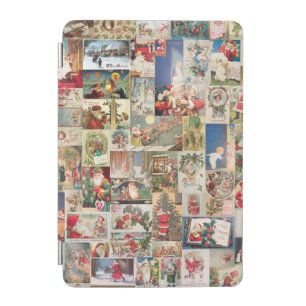 Vintage Christmas Cards Holiday Pattern iPad Mini Cover