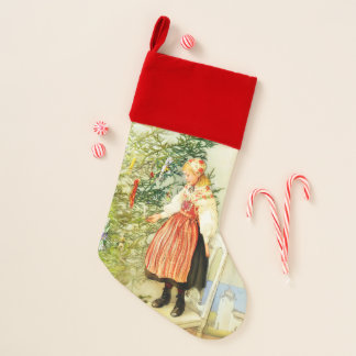 Vintage Christmas Carl Larsson Swedish Christmas Stocking
