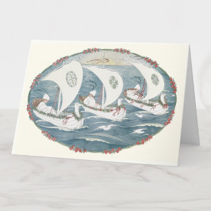 Vintage Christmas Carol by H. Willebeek Le Mair Holiday Card