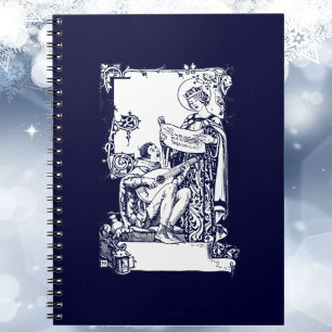 Vintage Christmas Carol Medieval Christmas Music Notebook