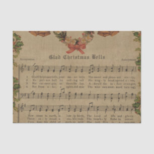 Vintage Christmas Carol Music Sheet
