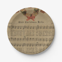 Vintage Christmas Carol Music Sheet