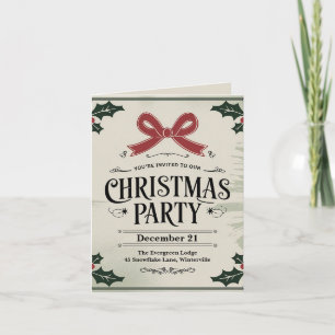 Vintage Christmas Carol-Themed Party  Invitation