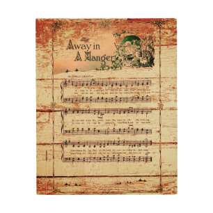 Vintage Christmas carol Wood Wall Art