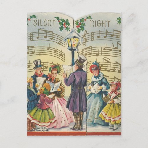 Vintage Christmas Carolers Card