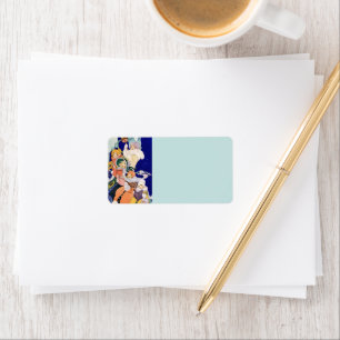 Vintage Christmas Carolers Under the Stars Label