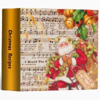 Santa Claus with Present Christmas Photo Album 3 Ring Binder