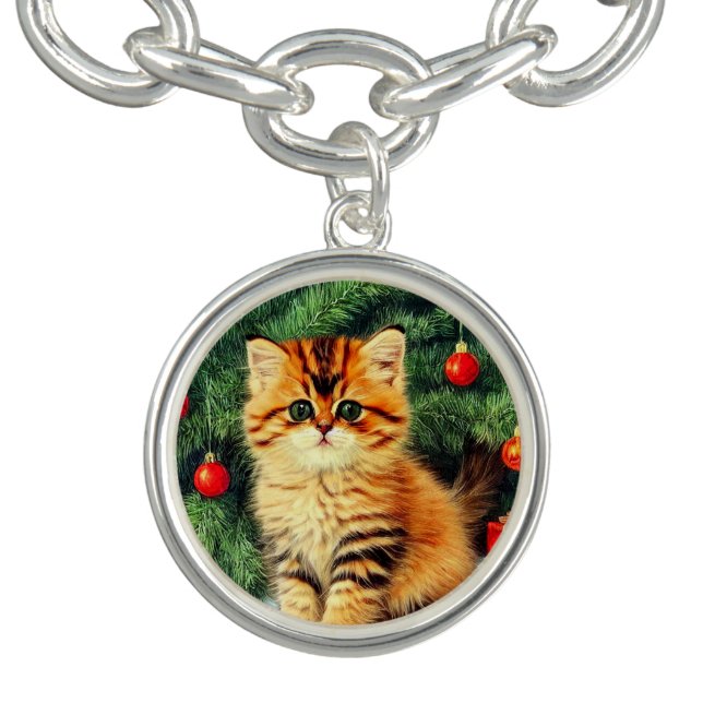Vintage Christmas Cat Bracelet (Design)