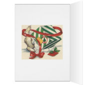 Vintage Christmas Cat In Present (Inside (Left))