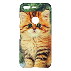 Vintage Christmas Cat Uncommon Google Pixel Case