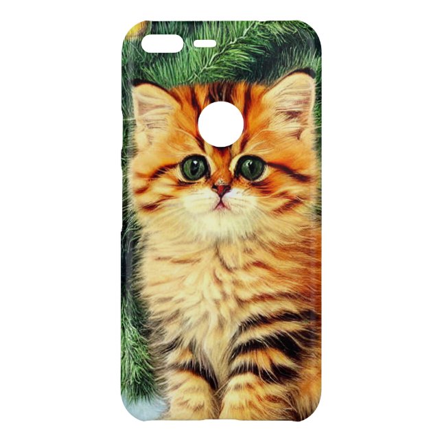 Vintage Christmas Cat Uncommon Google Pixel XL Case (Back)