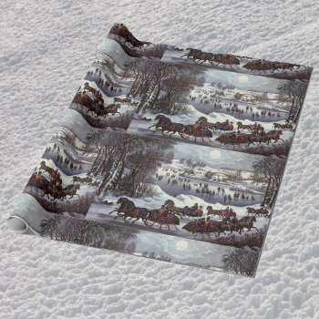 Vintage Christmas  Central Park In Winter Wrapping Paper by ChristmasCafe at Zazzle