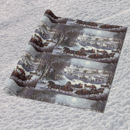 Vintage Christmas, Central Park In Winter Wrapping Paper