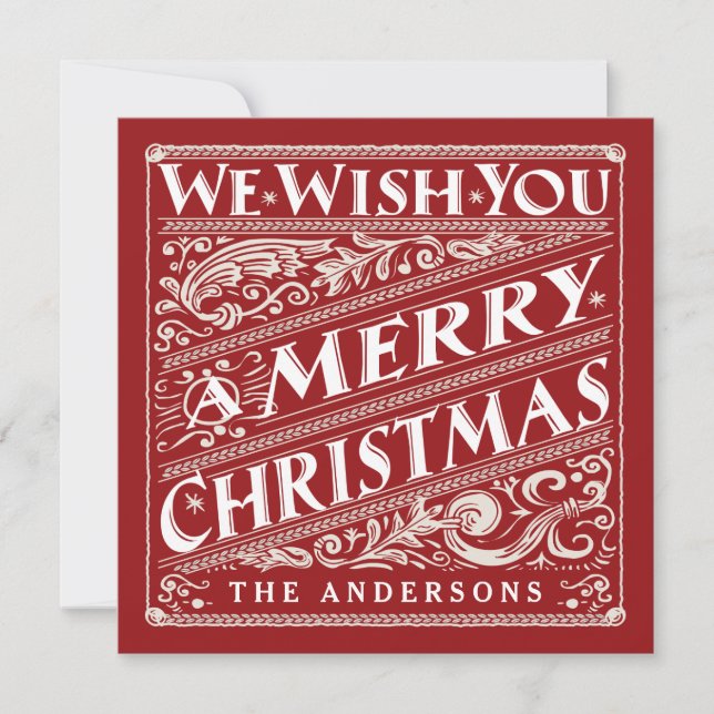 VINTAGE CHRISTMAS CHALKBOARD PHOTO CARD (Front)