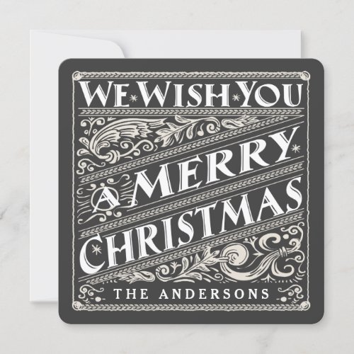 VINTAGE CHRISTMAS CHALKBOARD PHOTO CARD