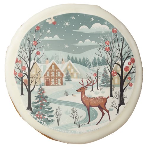 Vintage Christmas Charm Frosted Sugar Cookie