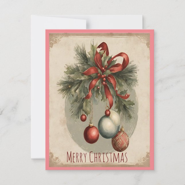 Vintage Christmas Charm Invitation (Front)