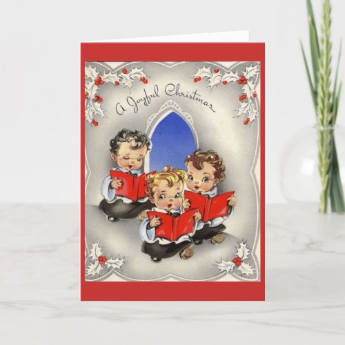 Vintage Christmas _ Children in a Choir Holiday Card