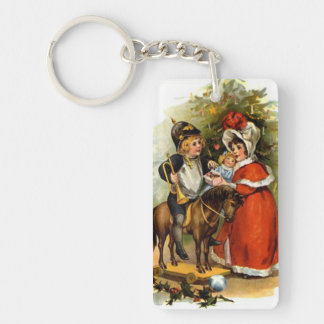 Vintage Christmas Children Keychain