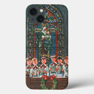 Vintage Christmas Children Singing Choir in Church iPhone 13 Case