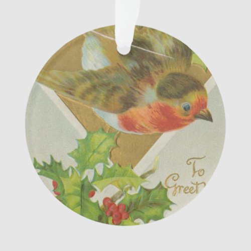 Vintage Christmas Chirpy Bird Ornament