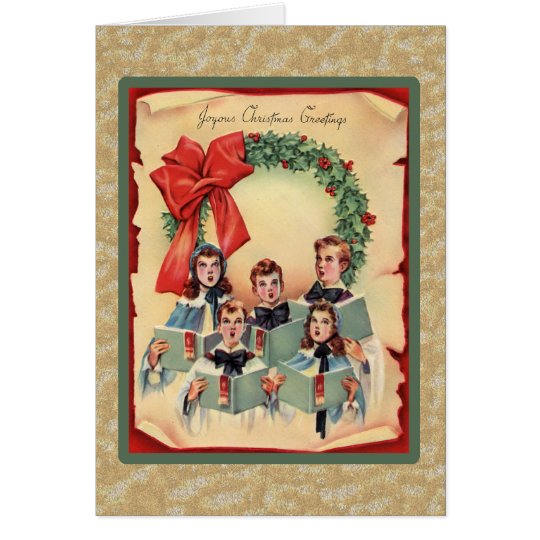 Vintage Christmas Choir Card | Zazzle.com