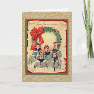 Vintage Christmas Choir Holiday Card