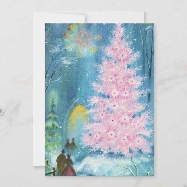 Vintage Christmas Church Holiday Card (Front)