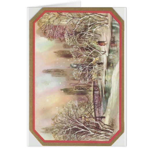 Vintage Christmas City Scene (Front)