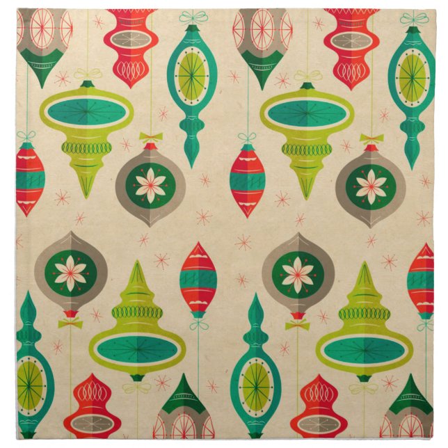 Vintage Christmas Cloth Napkins (Front)