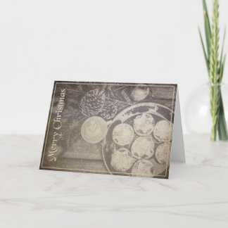 Vintage Christmas Coffee & Cookies Card