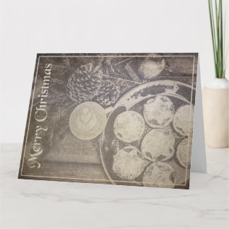 Vintage Christmas Coffee & Cookies Card
