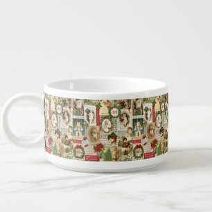 VINTAGE CHRISTMAS COLLAGE BOWL